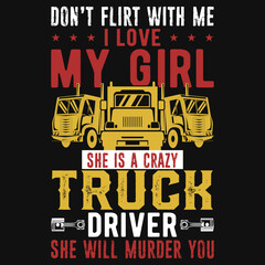 Truck driving graphic tshirt design 