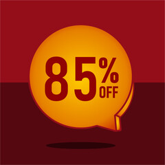 85 percent off red yellow orange