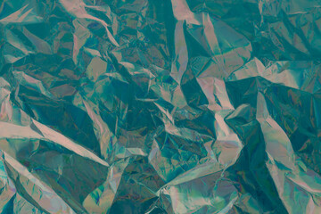metallic crumpled background. Minimal abstract composition. texture background for card or invitation. space for your text.retro color.selective focus