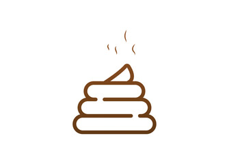 Pet poo line icon. linear style sign for mobile concept and web design. Stinky Poo outline vector icon. Symbol, logo illustration. Vector graphics