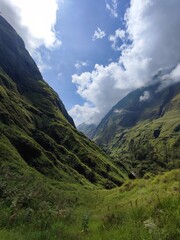 Fototapeta premium landscape in track mountain rinjani torean 