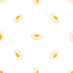 Fried egg pattern seamless background texture repeat wallpaper geometric vector
