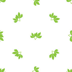Obraz premium Green parsley pattern seamless background texture repeat wallpaper geometric vector