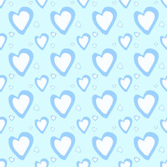 Abstract fabric heart seamless patterns with hand drawn decorative design elements background. Romantic patterns for wedding invitations, greeting cards, scrapbooking, gift wrap. Valentines day etc.,