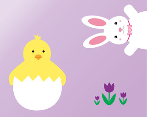 Easter Bunny and Chick