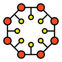 Nanotechnology Filled Line Icon