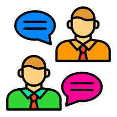 Conversation Filled Line Icon