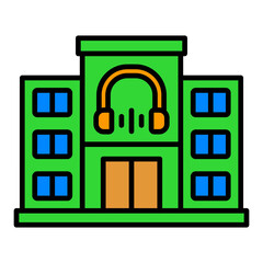 Building Filled Line Icon