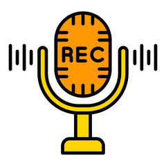 Recording Filled Line Icon