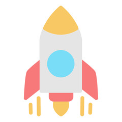 rocket flat icon