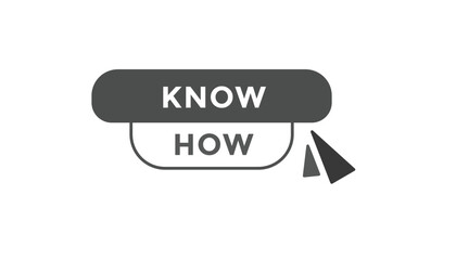 Know how button web banner templates. Vector Illustration
