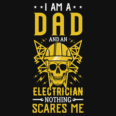 Electrician dad tshirt design
