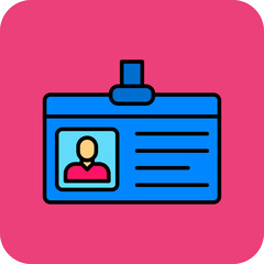 Membership Multicolor Round Corner Filled Line Icon