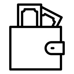 wallet outline icon