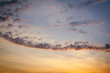 sunset in the sky