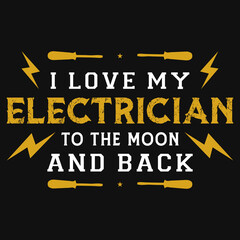 Electrician typographic tshirt design