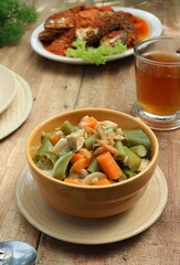stew with vegetables and carrots