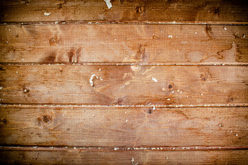 Wooden table with sawdust. Macro background.