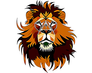 Plakat lion head vector