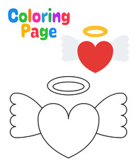 Coloring page with Love for kids