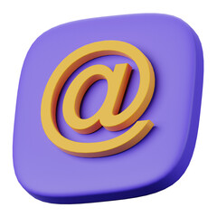 At Sign 3d Icon