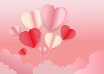Happy valentine's day card hearts background - 564452797