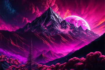 A Purple Mountain illustration 
