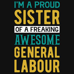 Fototapeta premium General labour tshirt design