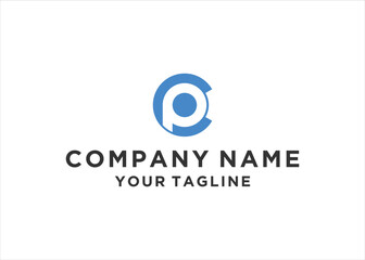 Obraz premium CP letter logo design vector illustration