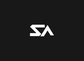 SA Letter Logo Design with Creative Modern Logo - obrazy, fototapety, plakaty