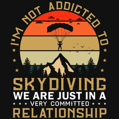 Skydiving vintage tshirt design