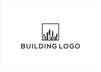 building logo. city town logo design vector template