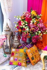 Naklejka na ściany i meble Indian wedding interiors and decorations