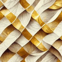 seamless pattern with golden fabric ai