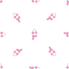 Pink winter headwear pattern seamless background texture repeat wallpaper geometric vector