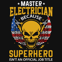 Electricians graphic tshirt design
