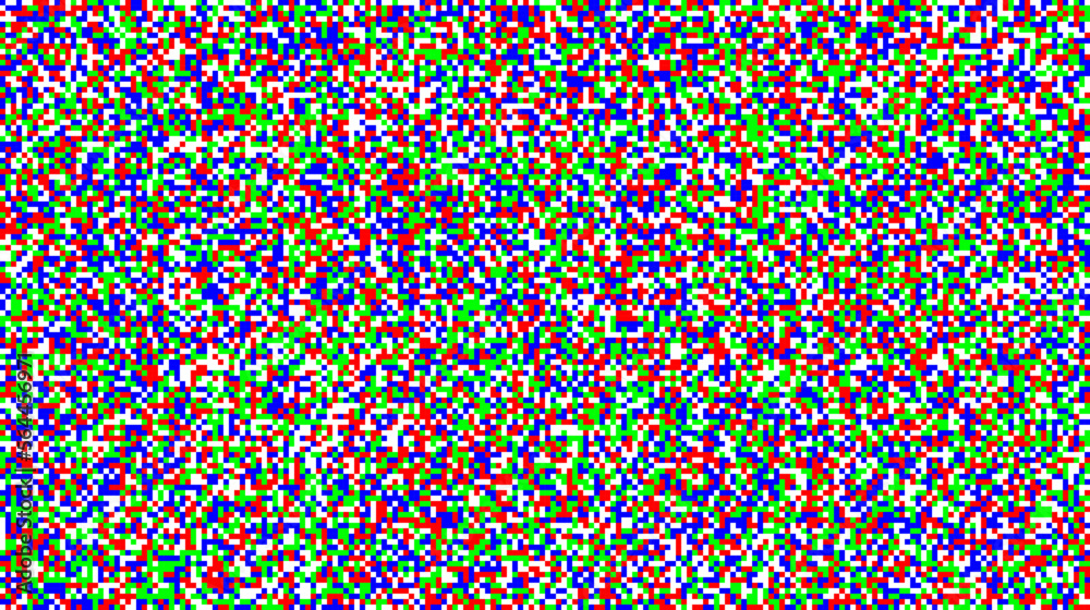Poster seamless pixelated tv noise texture. color television signal noise grain. screen interferences and g