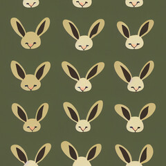 pattern with rabbits - Floya FYN087