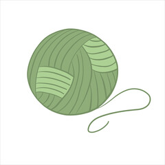 Vector illustration colored in doodle style. Yarn for knitting