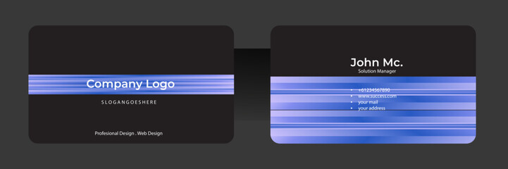 Fototapeta premium Business card design with colourful object.