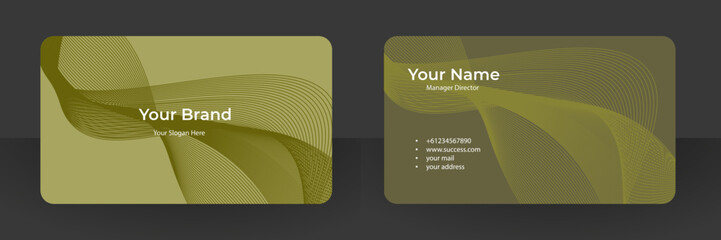 Business card design with colourful object.