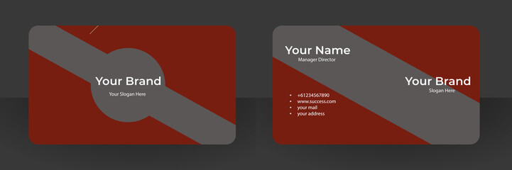 Business card design with colourful object.
