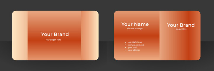 7Modern and simple business card with soft colour design.