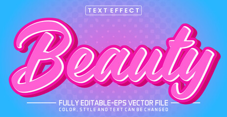 Beauty text editable style effect