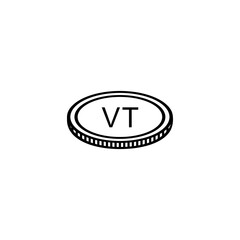 Vanuatu Currency Symbol, Vanuatu Vatu Icon, VUV Sign. Vector Illustration