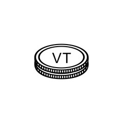 Fototapeta na wymiar Vanuatu Currency Symbol, Vanuatu Vatu Icon, VUV Sign. Vector Illustration