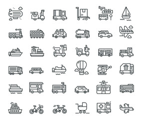 Transportation icons