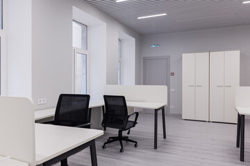 Empty office after renovation with new furniture
