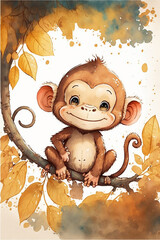 little monkey on the branch