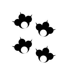 black and white cat paws are simple and beautiful, suitable for use in all fields